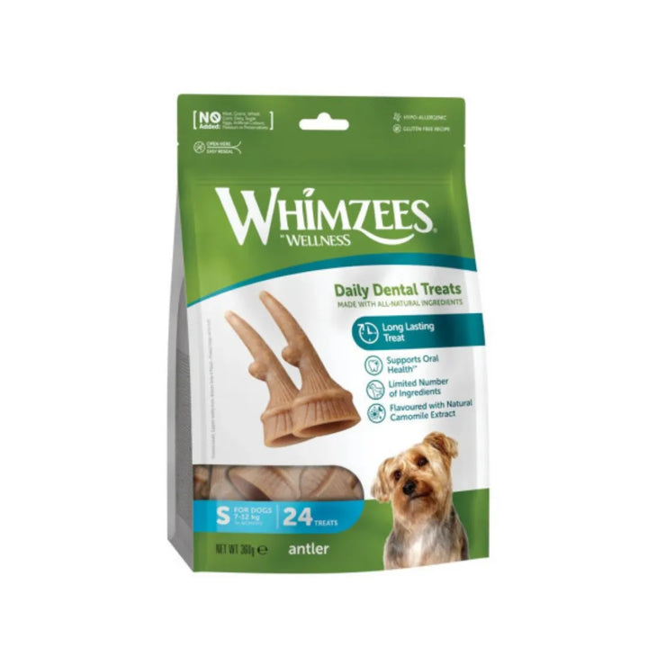 Whimzees Antlers S Value Bag 24-Pack 