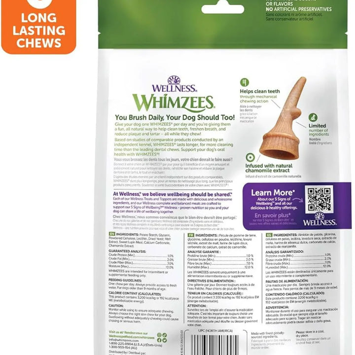 Whimzees Antlers S Value Bag 24-Pack back