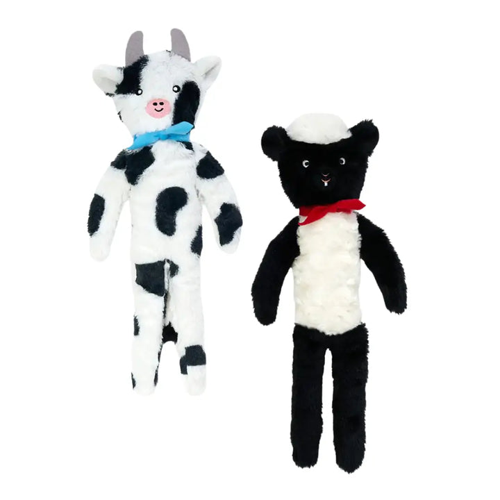 ZIPPYPAWS FLUFFY PELTZ - SHEEP AND COW