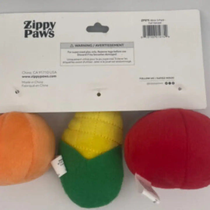 ZIPPYPAWS MINIZ 3-PACK - FALL HARVEST