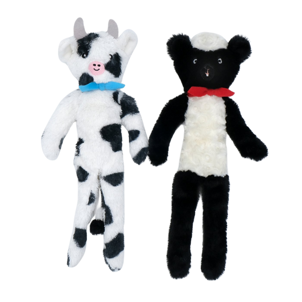 ZIPPYPAWS FLUFFY PELTZ - SHEEP AND COW