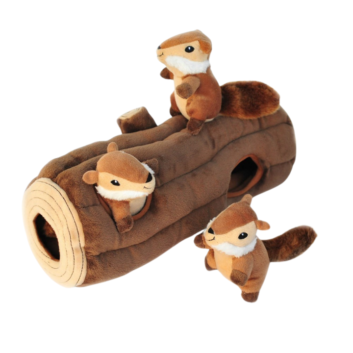 Zippypaws Zippy Burrow - Log With 3 Chipmunks
