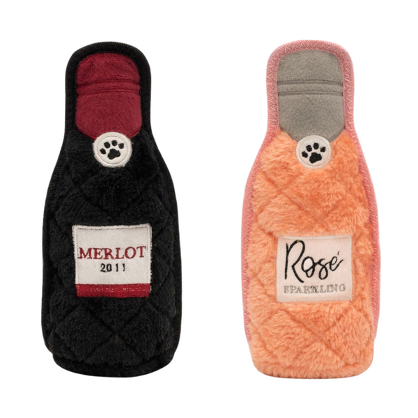ZIPPYPAWS Z-STITCH HAPPY HOUR CRUSHERZ 2PK - MERLOT & ROSE