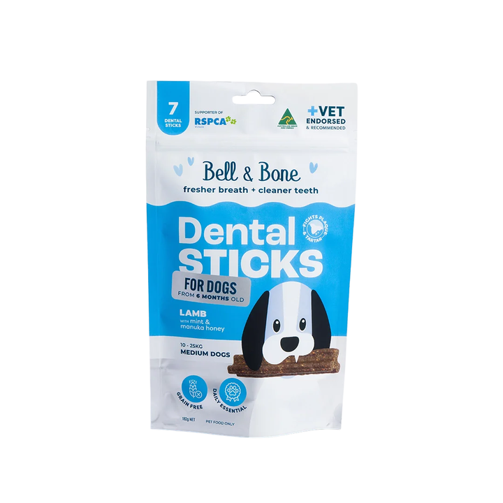 Bell & Bone Dog Dental Sticks Lamb Mint & Manuka Honey MED