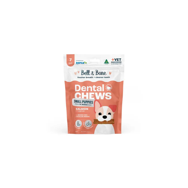 Bell & Bone Puppy Dental Chews Salmon Carrot Trial 44pk om44
