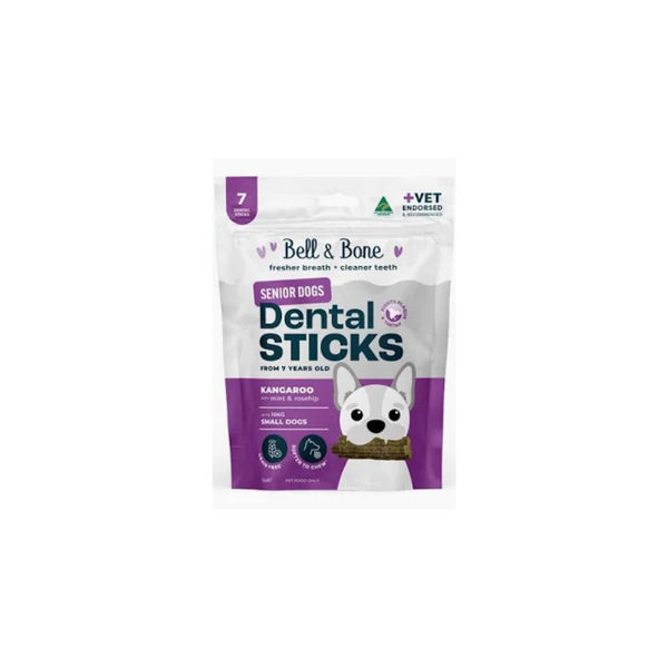 Bell & Bone Senior Dental Sticks Roo Mint Rhip 44pk om44