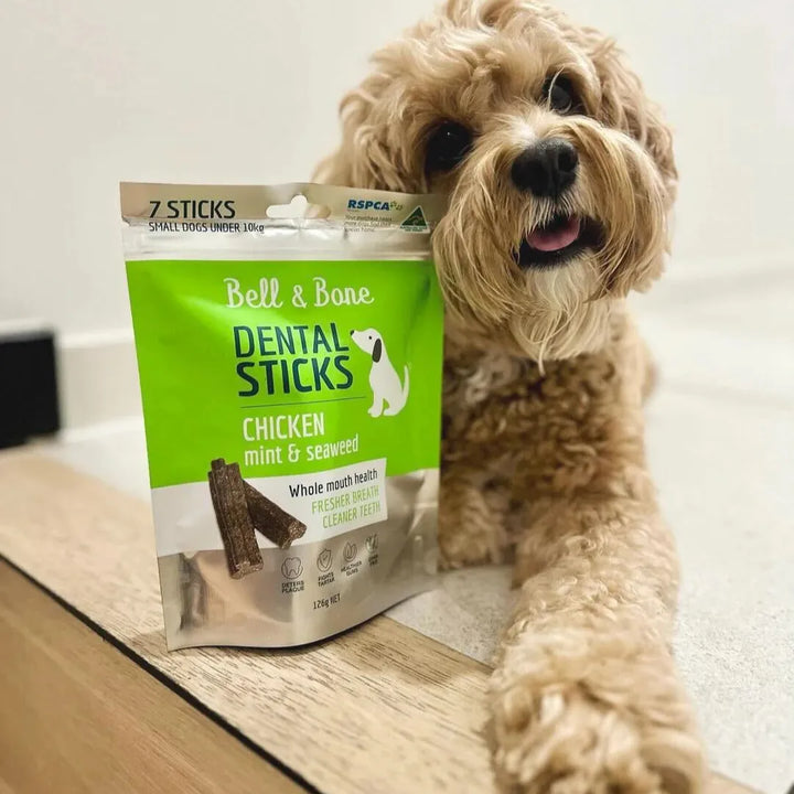 bell bone dog dental sticks chicken mint 
