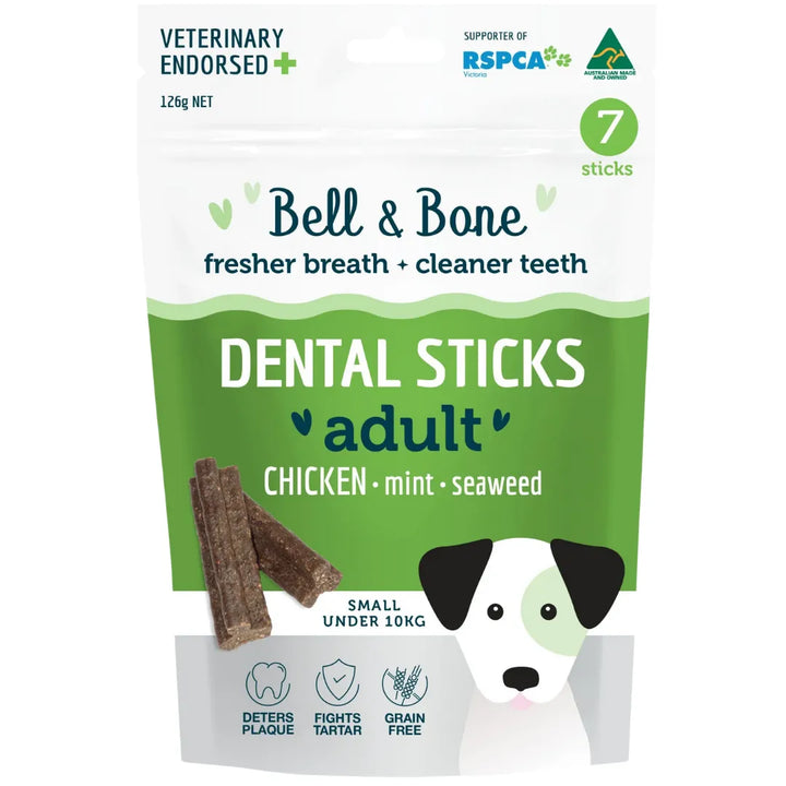 bell bone dog dental sticks chick mint seawd try 44pk