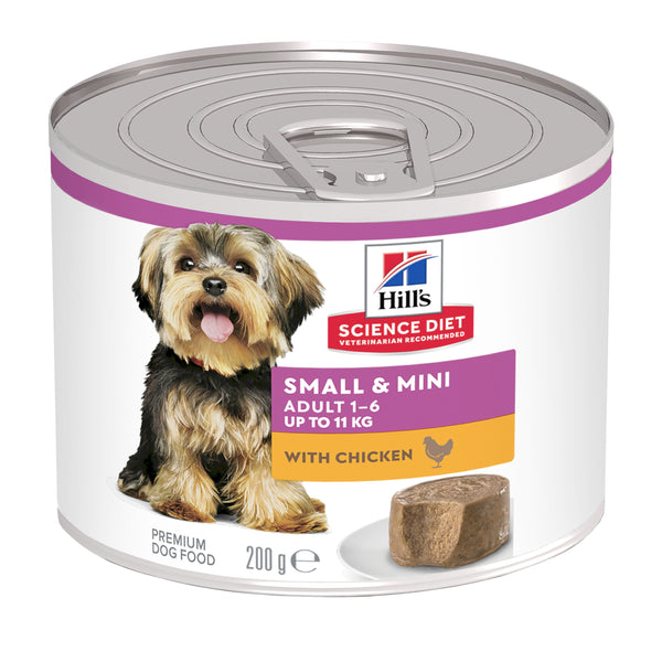 HILLS DOG ADULT SMALL & MINI WITH CHICKEN 200G 12PK (OM12)