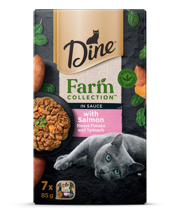 DINE FARM COLLECTION SALMON SWEET POTATO SPINACH 85G 7PK