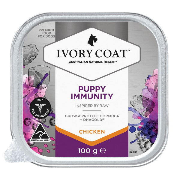 IVORY COAT INSPIRED BY RAW PUPPY IMMUNITY 100G 9PK(OM9)