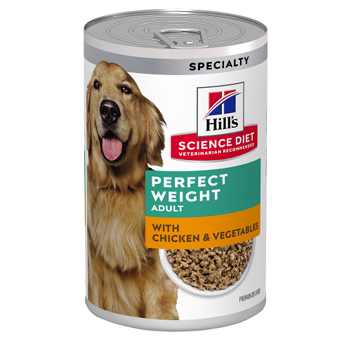 HILLS DOG ADULT PERFECT WEIGHT 363G 12PK (OM12)