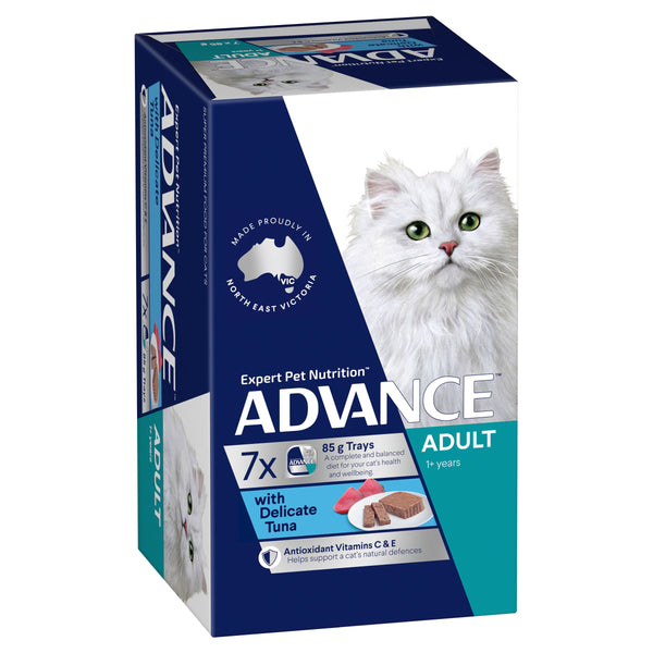 ADVANCE CAT WET ADULT CAT WITH DEL TUNA 85G 7PK(OM7)