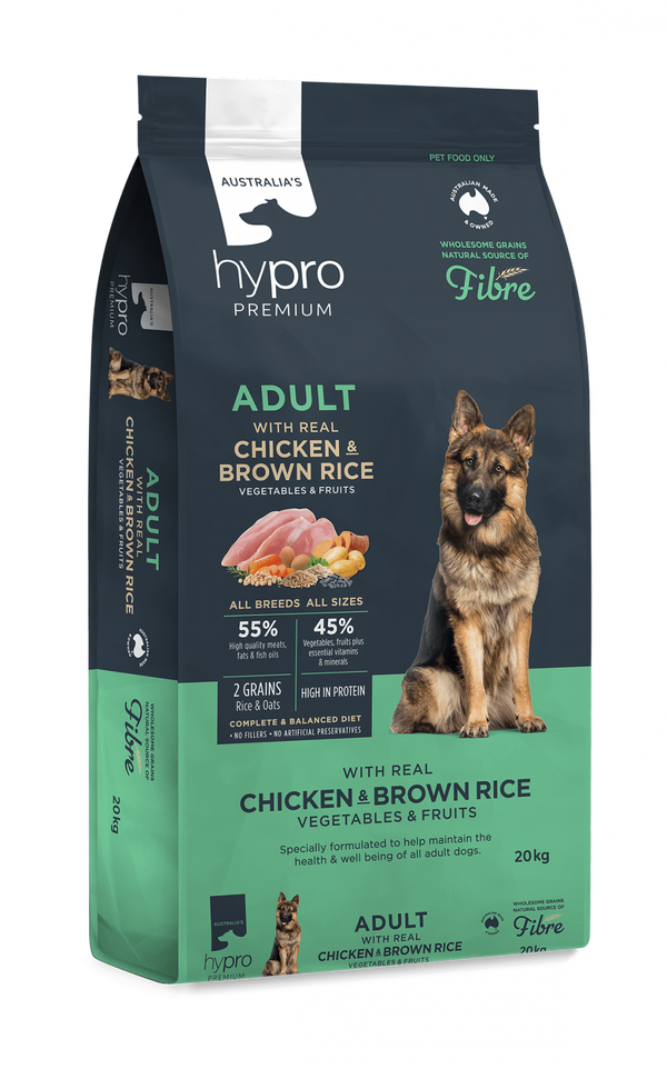 HYPRO PREMIUM ADULT CHICKEN AND BROWN RICE 2.5KG