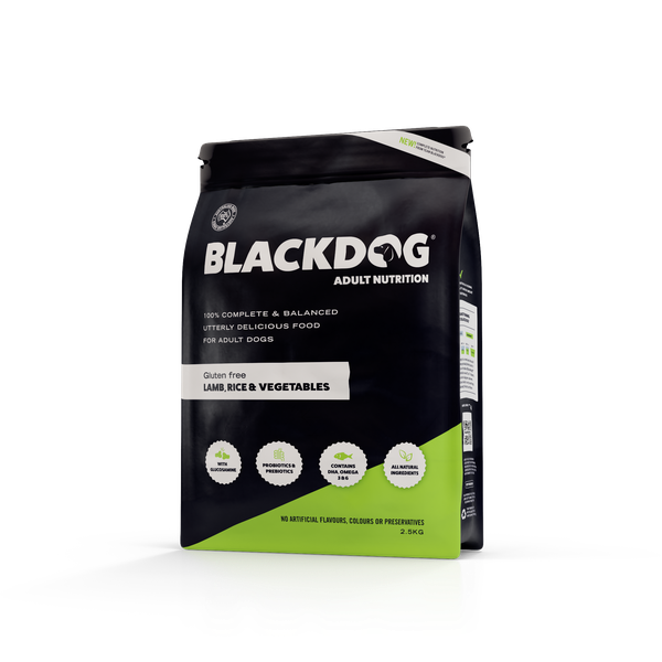 BLACK DOG ADULT LAMB RICE & VEGETABLES 2.5KG