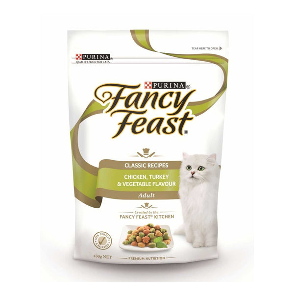 FANCY FEAST DRY CHICKEN TURKEY VEG 450G 4PK (OM4)