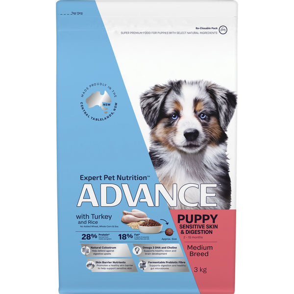 ADVANCE PUPPY MEDIUM BREED WITH TURKEY & RICE 3KG