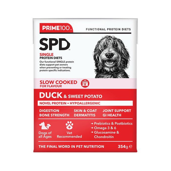 PRIME SPD SLOW COOKED DUCK & SWEET POTATO 354G 12PK (OM12)
