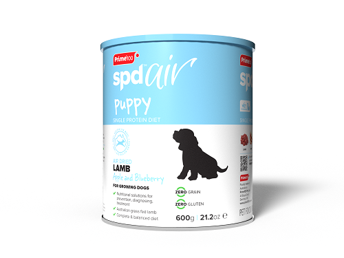 PRIME SPD AIR DRIED PUPPY LAMB APPLE & BLUEBERRY 600G