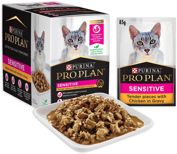 PRO PLAN ADULT CAT SENSITIVE CHICKEN POUCH 85G 12PK(OM12)