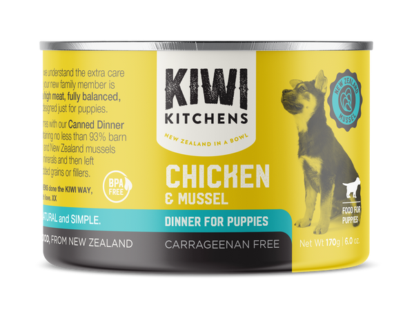 KIWI KITCHENS PUPPY CHICKEN & MUSSELS 170G 18PK(OM18)