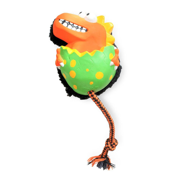 MAX & MOLLY SQUEAKER SNUGGLES DOG TOY - OTTO THE DINO
