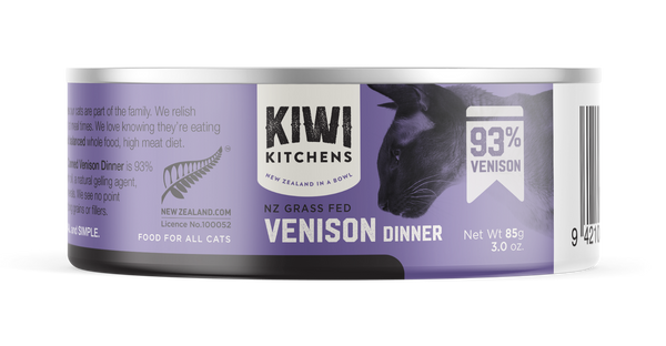 KIWI KITCHENS CAT VENISON 85G 18PK (OM18)