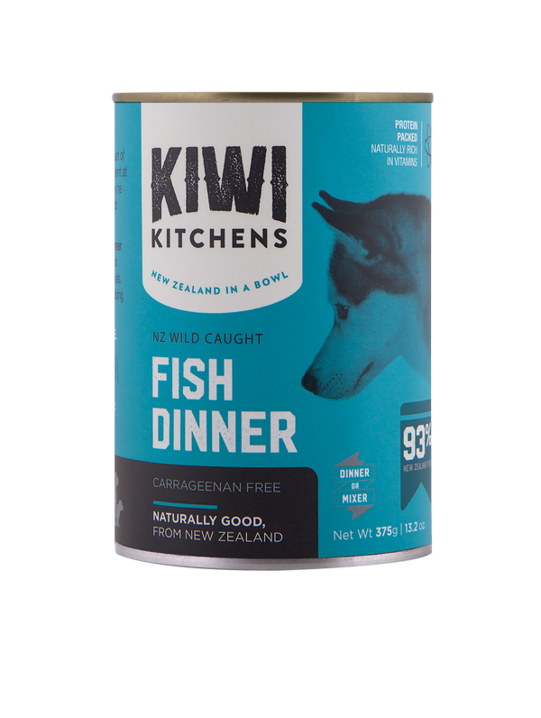 KIWI KITCHENS DOG FISH 375G 9PK (OM9)