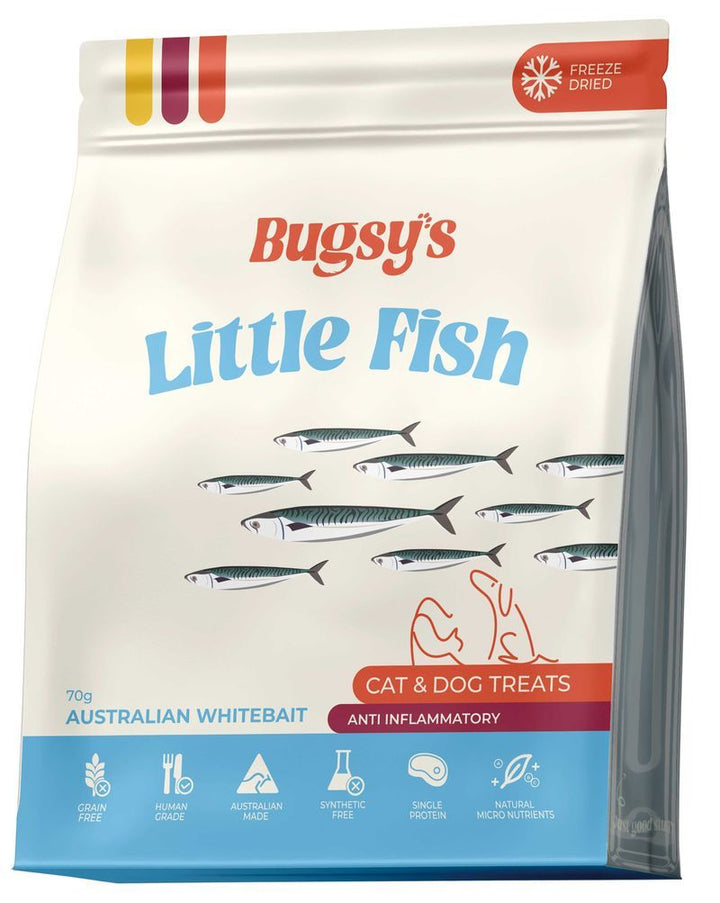 Little Fish Bit BUGSYS LITTLE FISH 70G β Pet Bites