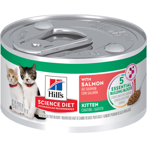 HILLS KITTEN SAVORY SALMON ENTREE 85G 24PK (OM24)