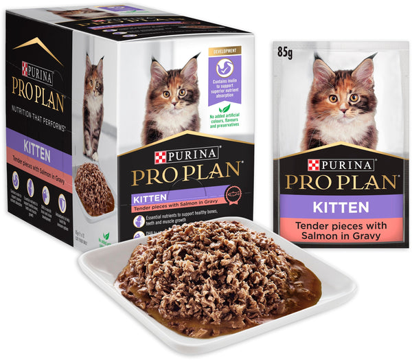 PRO PLAN KITTEN SALMON POUCH 85G 12PK (OM12)