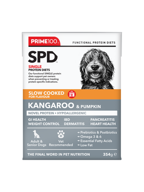 PRIME SPD SLOW COOKED KANGAROO & PUMPKIN 354G 12PK (OM12)