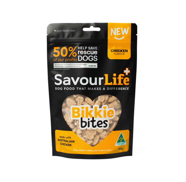 SAVOURLIFE CHICKEN FLAVOUR BIKKIE BITES 180G