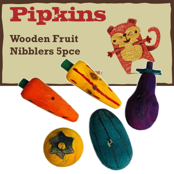 PIPKINS WOODEN FRUIT NIBBLERS