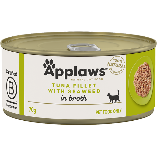 APPLAWS CAT TIN TUNA SEAWEED 70G 24PK (OM24)