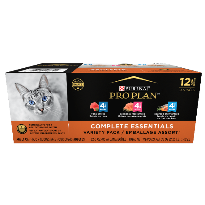 PRO PLAN CAT SEAFOOD FAVS VARIETY 85G 2x12PK (OM2) – Pet Bites