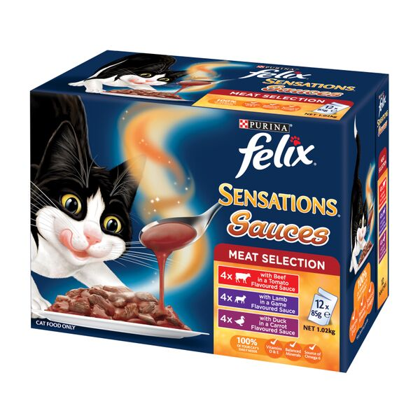 FELIX SENSATIONS SAUCES MEAT SELECTION 12X85G