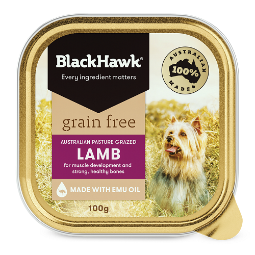 BLACK HAWK GRAIN FREE LAMB 100G 9PK (OM9)