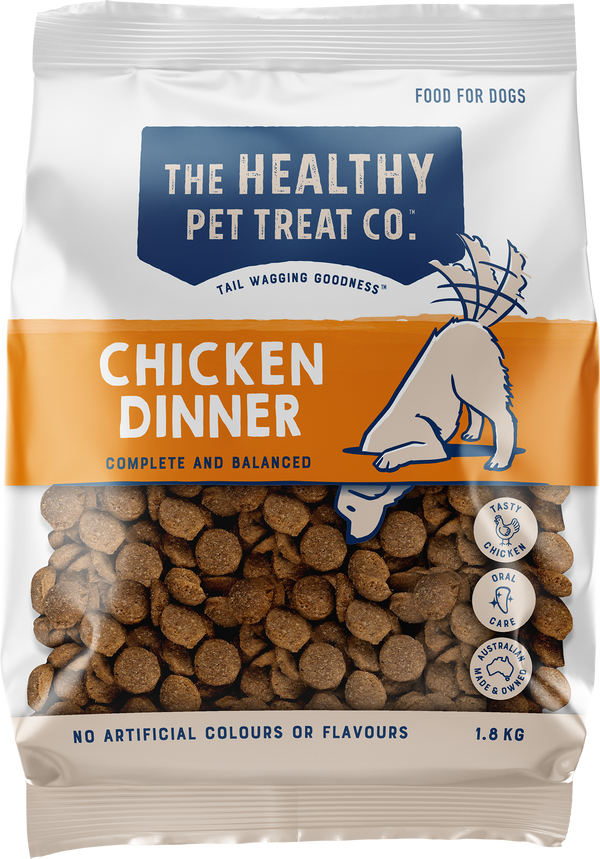 HEALTHY PET TREAT CO CHICKEN DINNER KIBBLE 1.8KG