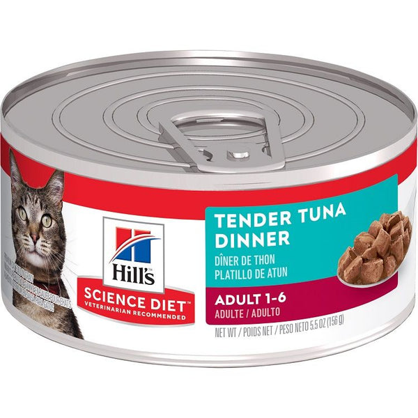HILLS CAT ADULT TENDER TUNA DINNERS 156G 24PK(OM24)