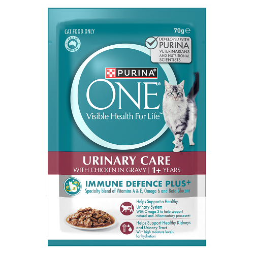 PURINA ONE CAT ADULT UTH CHICKEN POUCH 70G 12PK (OM12)