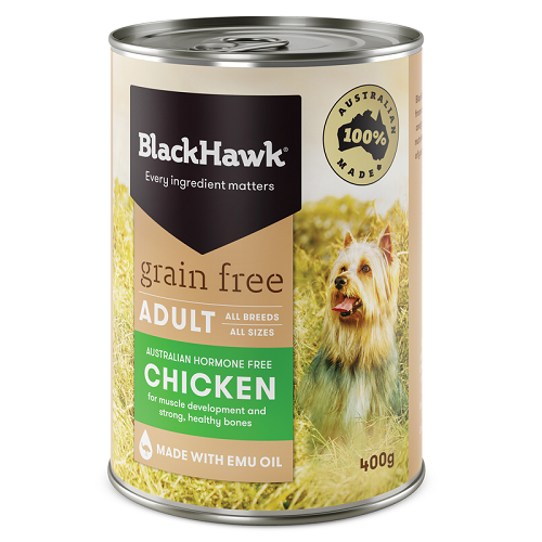 BLACK HAWK GRAIN FREE CHICKEN 400G 12PK (OM12)