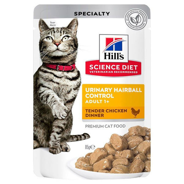 HILLS CAT ADULT URIN HBALL CNTRL CHKN PCHS 85G 12PK(OM12)