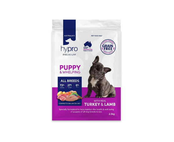 HYPRO PREMIUM PUPPY GRAIN FREE TURKEY & LAMB 2.5KG