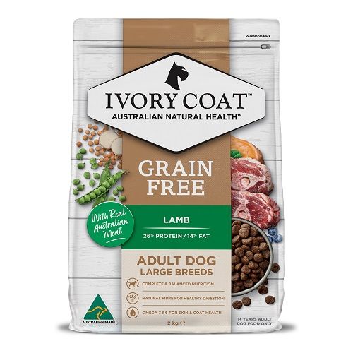 IVORY COAT GF ADULT DOG LARGE BREED LAMB 2KG