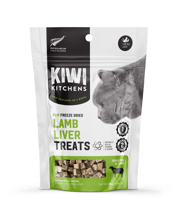 KIWI KITCHENS FREEZE DRIED LAMB LIVER CAT TREAT 30G