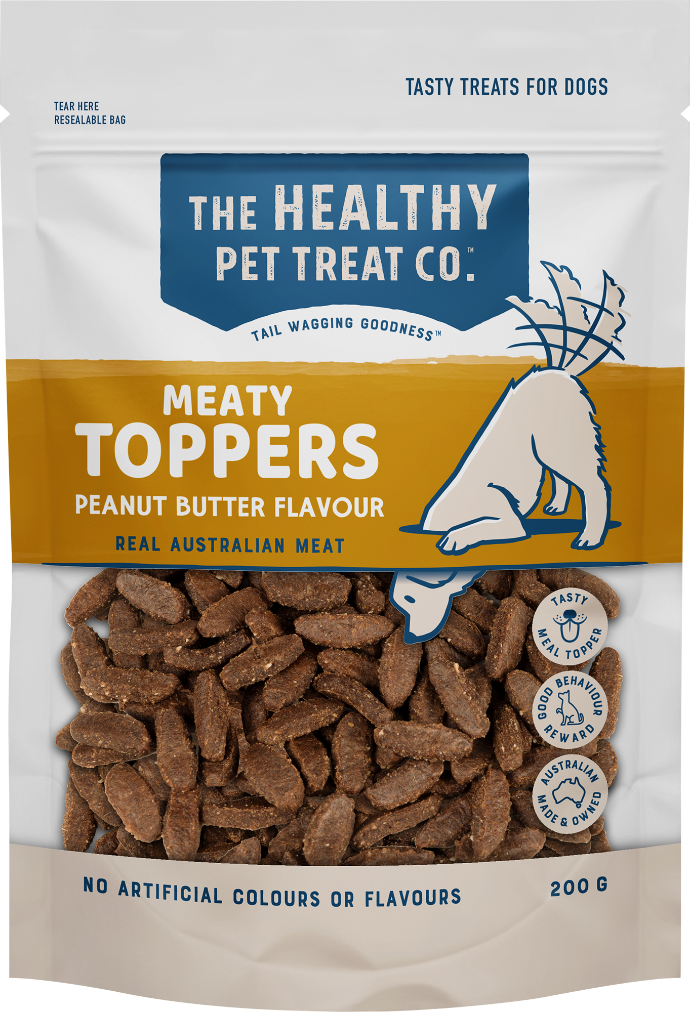 HEALTHY PET TREAT CO MEATY TOPPERS PEANUT BUTTER 200G – Pet Bites