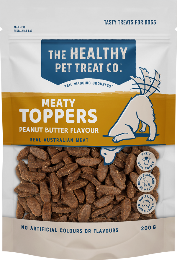 HEALTHY PET TREAT CO MEATY TOPPERS PEANUT BUTTER 200G