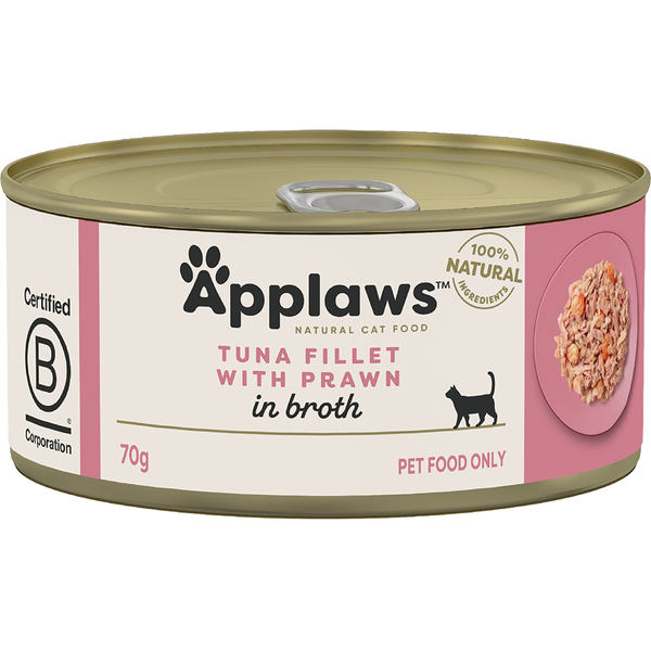 APPLAWS CAT TIN TUNA & PRAWN 70G 24PK (OM24)