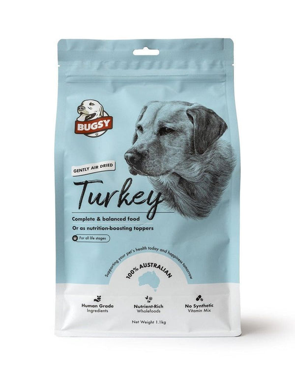 BUGSYS AIR-DRIED COMPLETE DIET FOR DOGS TURKEY 1.1KG
